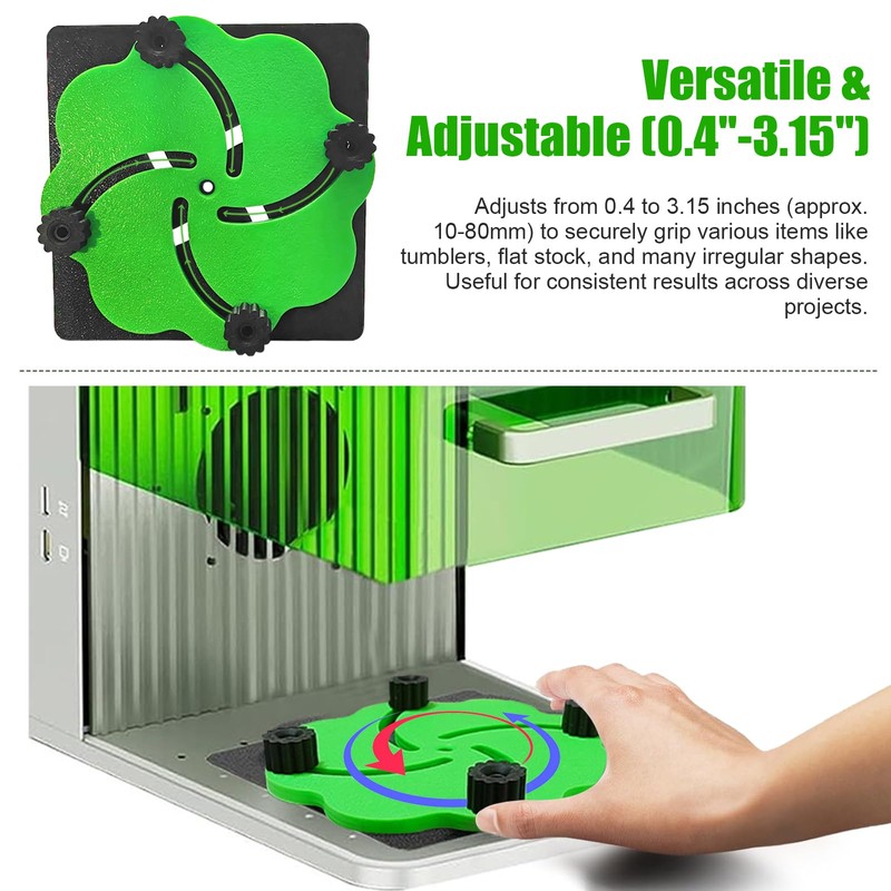 Adjustable Self-Centering Jig for xTool F1 Laser – Precise Alignment,