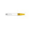 RED DRAGON Nitrotech Intermediate White and Gold Dart Stems -