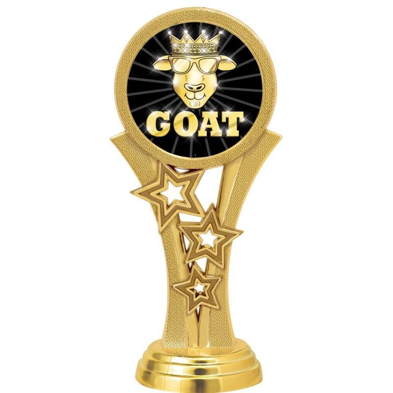 Crown Awards 6.25" G.O.A.T. Gold Starbeam Trophy, 20 Pack