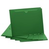 Green File Jackets, 2 Inch Expansion, Letter Size, Reinforced Straight-Cut