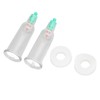 2pcs Finger Cupping Therapy Cups with Silicone Flat Elbow Rings
