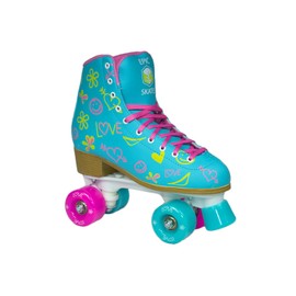Epic Skates Epic Splash High-Top Indoor/Outdoor Quad Roller Skate 3 Pc. Bundle 12/Juvenile