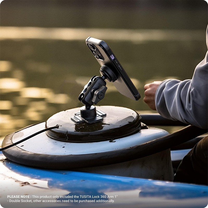 TUSITA Lock 360-Arm 1" Halterung - Doppelbuchse B Größe Kurz