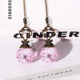 LONGSHENG - SINCE 2001 - 2PCS Pink Ceiling Fan Pull Chain Light Pull Chain Pull String Light Fixture Ceiling Fan Pull Chain Ornaments