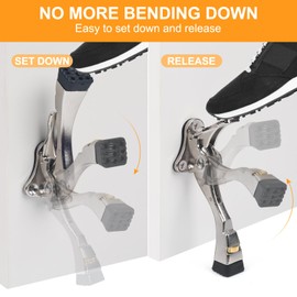 Kick Down Door Stoppers for Bottom of Door, Heavy Duty Kickdown Door Stop, Adjustable Door Stoppers (4 Inch x 1 Pack)