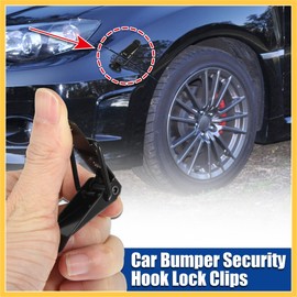 REPAIROCK Universal Car Bumper Security Hook Lock Clips Quick Release Hook Clips for Car Trunk Quick Release Fasteners for Trunk Bumpers Fenders Black 80x28mm 2pcs Auto Replacement Parts