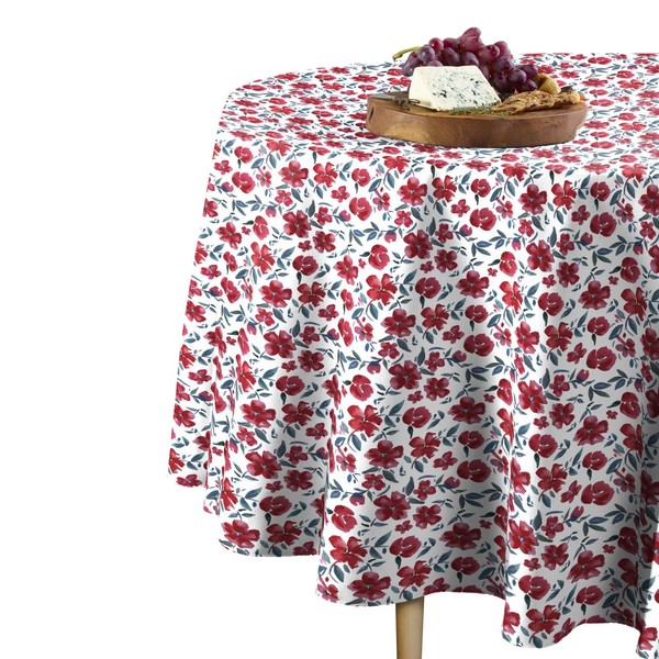 Fabric Textile Products Round Tablecloth, 100% Milliken Polyester, Machine Washable,