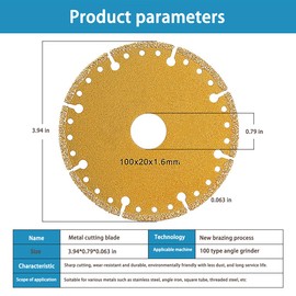 Indestructible disc 4.0 - Cut Everything in Seconds Angle Grinder Cutting Blade Cutting Iron King Saw Blade Metal Alloy Stainless Steel Angle Iron Reinforcement brazing Diamond (3)