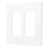 Power Gear Double Rocker Screwless Wall Plate Cover, 4.75" H