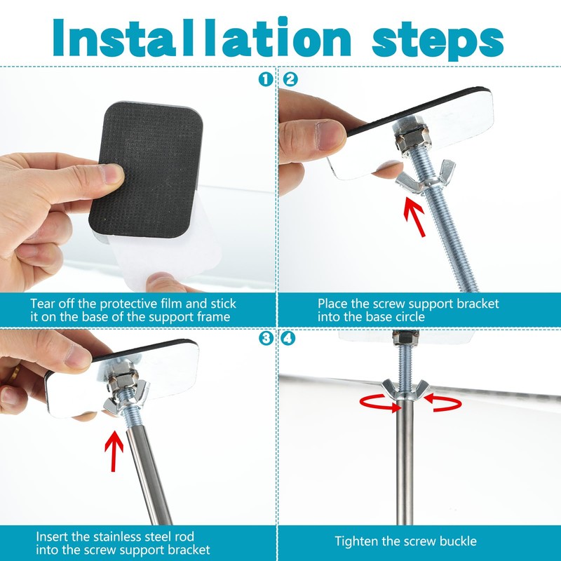 2 Pack Undermount Sink Brackets Adjustable, Stainless Steel Sink Support