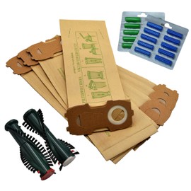 20 sacchetti per aspirapolvere con flangia extra forte, 20 fragranze, EB340/350 spazzole di ricambio adatte per Vorwerk Folletto 118 119 120 121 122 con ET340 / EB350