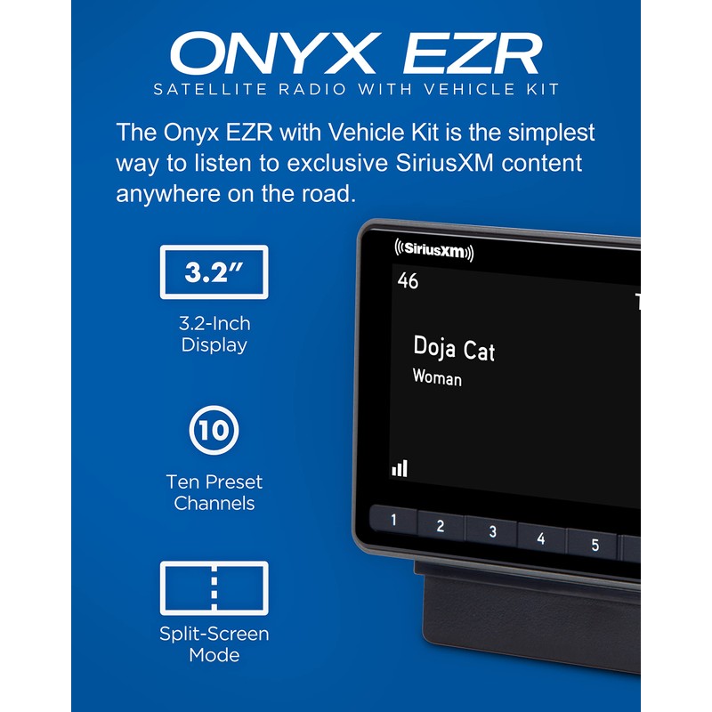 SiriusXM SXEZR1V1 Onyx EZR Satellite Radio with Vehicle Kit -