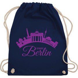 Shirtracer - Gym Bag Backpack - Skyline Berlin Germany Germany, 1 Navy Blue