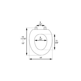 Bath Décor 5Q1E2-15BR Solid Oak Traditional Design Toilet Seat with Solid Metal Hinges, Elongated, Cherry with Polished Brass