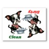 Boston Terrier Clean Dirty 3 1/2" x 2 1/2" Steel
