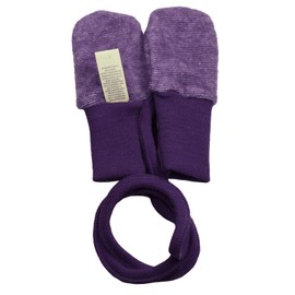 Cosilana Baby Fleece Gloves 60% Organic Virgin Wool, 40% Organic Cotton (1, Purple Melange)