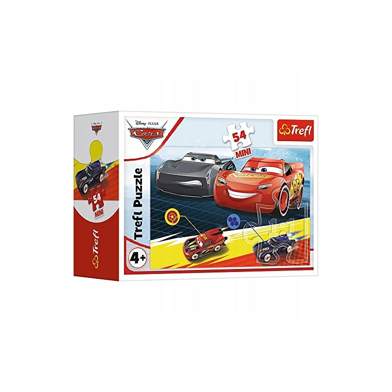 Trefl Mini 54-Piece Puzzle Crazy Race Cars 3