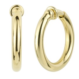 Traveller 155050 Women's Hoop Clip Earrings, Diameter 33 mm, Gold Colour