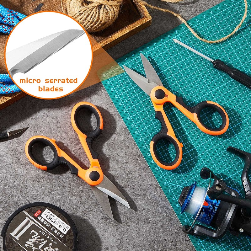 Honoson 2 Pcs 5.7" Fishing Scissors Braided Line Cutters Fishing