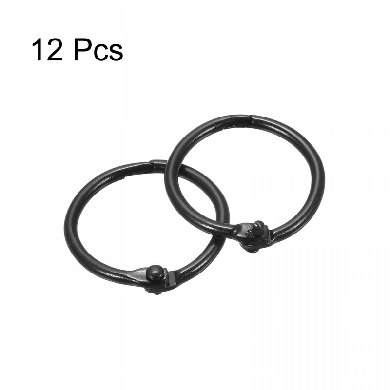 sourcing map Loose-Leaf Binder Rings, 30mm/ 1.2 inch Metal Book