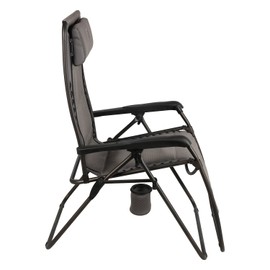 Timber Ridge Balsam Deluxe Zero Gravity Lounger Oversize Outdoor Recliner Chair, Grey
