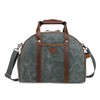 TSD Brand Stone Creek Waxed Canvas Weekender (Teal)