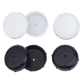 CRAFTYMELODY 50Pcs Felt Furniture Pads White Black Plastic Chair Leg Floor Protectors Patio Furniture Seating Glides Feet Caps Easy to Install Replacement Chair Table Feet Glide Protectors