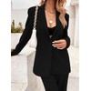 Febriajuce Women's Casual Long Sleeve Lapel Oversized Button Work Office