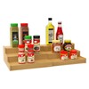 Lenwi Spice Rack Organizer for Cabinet, 3 Tier Expandable Bamboo