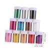 VILLFUL 12pcs Glitter Sequins Nail Gems Nail Art Powders Shiny