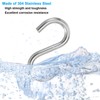 PATIKIL S Hooks, 4 Pack 2.6 Inch 304 Stainless Steel