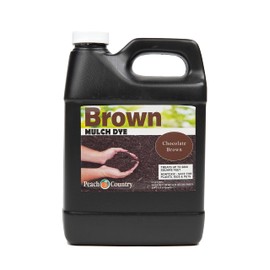 Peach Country Chocolate Brown Mulch Dye Color Concentrate - 2,800 Sq. Ft. - Brighten Up Your Old Mulch Beds Easily with Our Premium Mulch Dye (1 Quart, Brown)