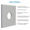 M12 Square Plate Washers, Rectangular Washer with Round Hole, Zinc