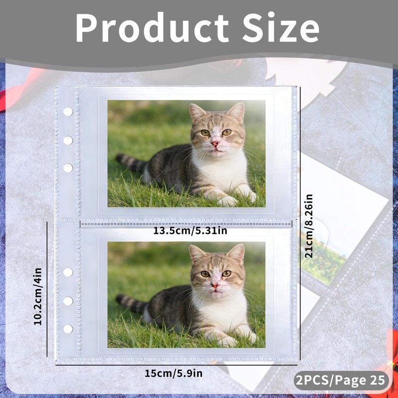 "Photocard Binder – 50 Double-Sided Pages for 3.5x5" Photos, Holds