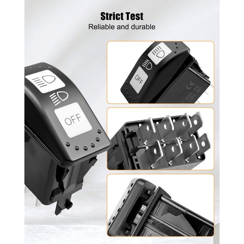 QAGGUM Headlight Switch Compatible with Polaris RZR 900 1000XP RS1