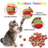 Bofanze 30 Pieces EVA Foam Cat Balls 3.5 cm Rainbow