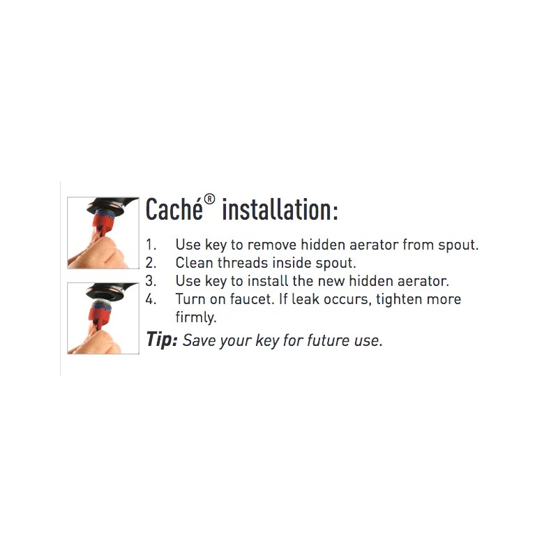 Neoperl Cache Laminar Stream Aerator 1.2 gpm Hidden Faucet Low