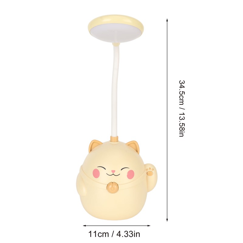 LED Table Lamp USB Charging Gooseneck Reading Light Pen Holder