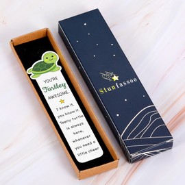 Cute Turtle Gifts Inspirational Tiny Turtle Christmas Bookmark, Turtle Gifts for Girls Boys, Turtle Gifts for Turtle Lovers, Sea Turtle Gifts for Teen Girl Boy Women, Turtle Themed Gifts for Bookish