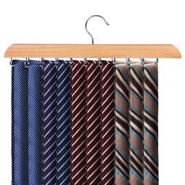 Sindax Tie Hanger for Closet, Wooden Tie Holder Organizer,1 Pack