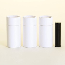 50 mL White Kraft Paperboard Lip Balm/Salve/Cosmetic/Lotion/Deodorant Tubes (100)