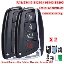 Unbranded for Hyundai Genesis G80 2015 2016 2017 Smart Keyless Key Fob 95440-B1210 / B1200