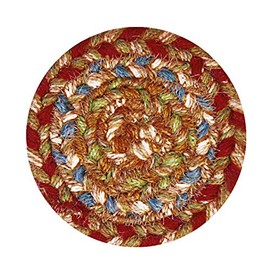 Azalea Premium Jute Braided Coaster by Homespice 4" (Set of 6) Round Multi Color Reversible, Natural Jute Yarn Rustic, Country, Primitive, Farmhouse Style - 30 Day Risk Free Purchase