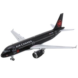Airbus A320 Commercial Aircraft Diecast Model DCD 1/400 Scale Black GeminiJets Resin Material Features 'Air Canada' (C-FNVV) DC