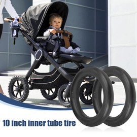 mizikuu Pack of 2 12 Inch Pram Inner Tubes, 12 1/2 Inch x 2 1/4 Inch Inner Tube with Angle Valve 45° Including Double Strength Tubes for Children's Bicycle, Kid Bike Tyres, Scooter