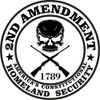 4-Pack 2nd Amendment - America's Constitutional Homeland Security Round Bumper