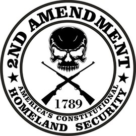 4-Pack 2nd Amendment - America's Constitutional Homeland Security Round Bumper Sticker Decal | 3 Inch