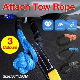 AIMALL Soft Shackle 55cm Recovery Gear Dyneema Winch Rope 16T(16,000kg) Heavy Duty for Off-Road and Towing