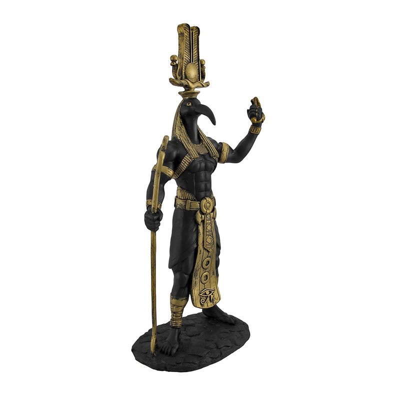 Black Thoth Egyptian God Golden Accents Statue