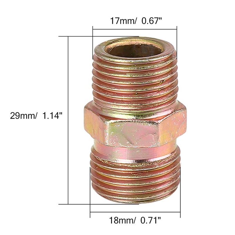 X AUTOHAUX 3pcs 3/8" NPT to M18 x 1.5mm Male